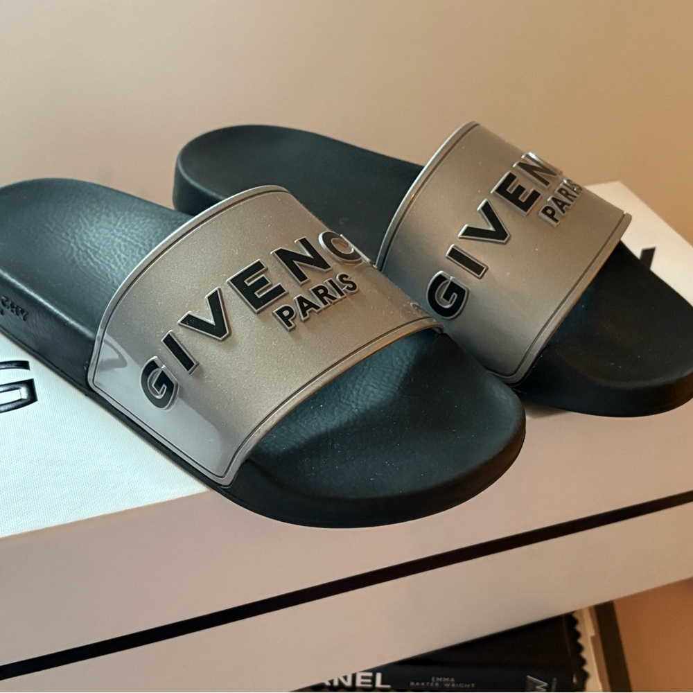Givenchy Black and Gray Slides